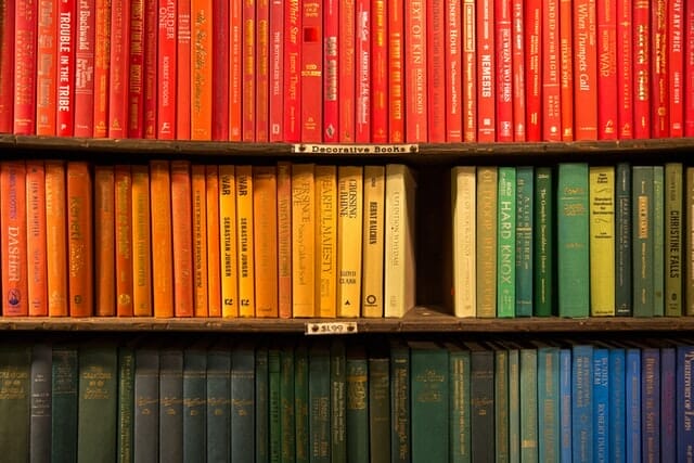 colour coordinated books